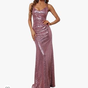 Ever Pretty Size 10 Pink Sequin Formal Dress